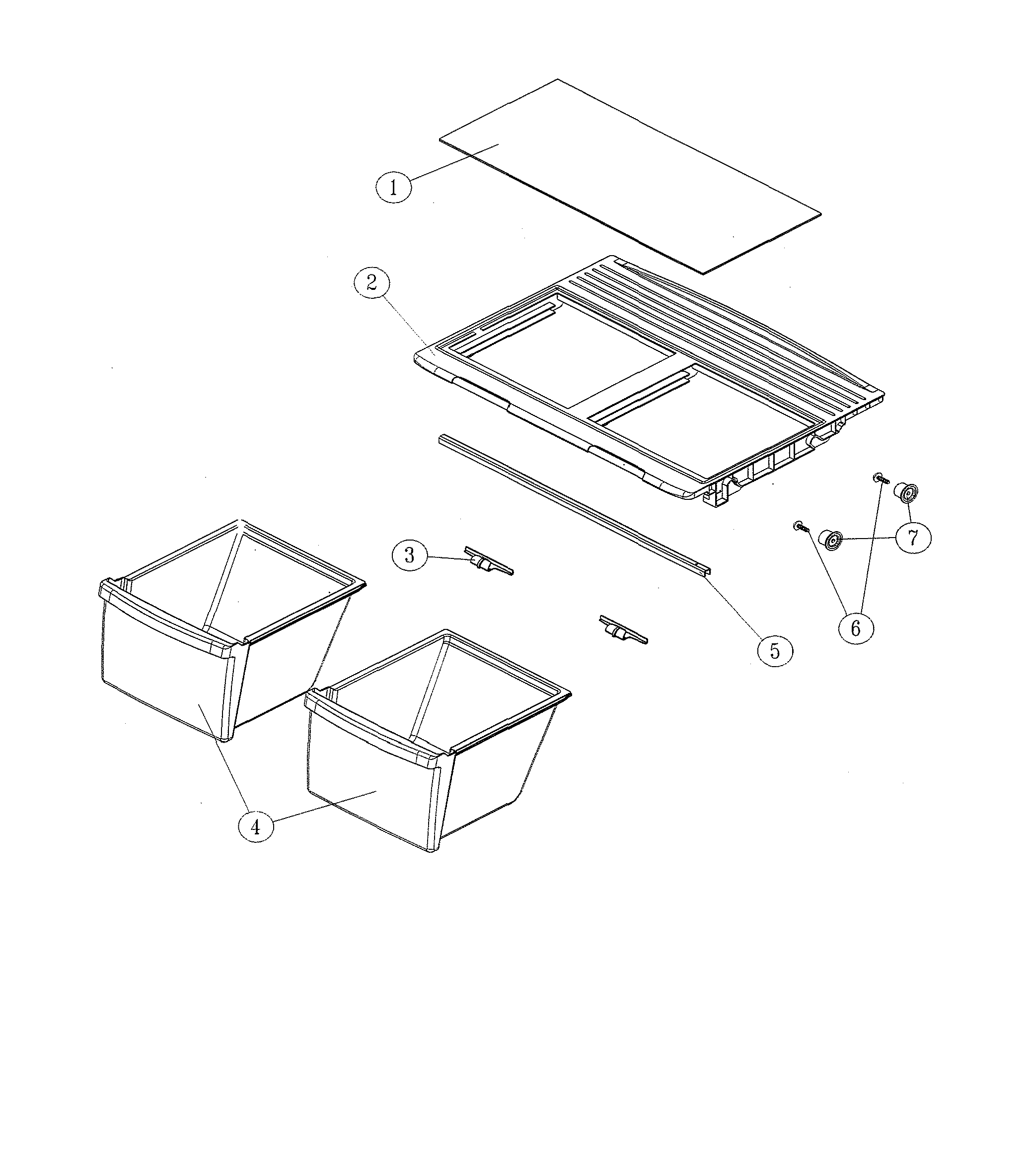 Crisper shelf & accessories