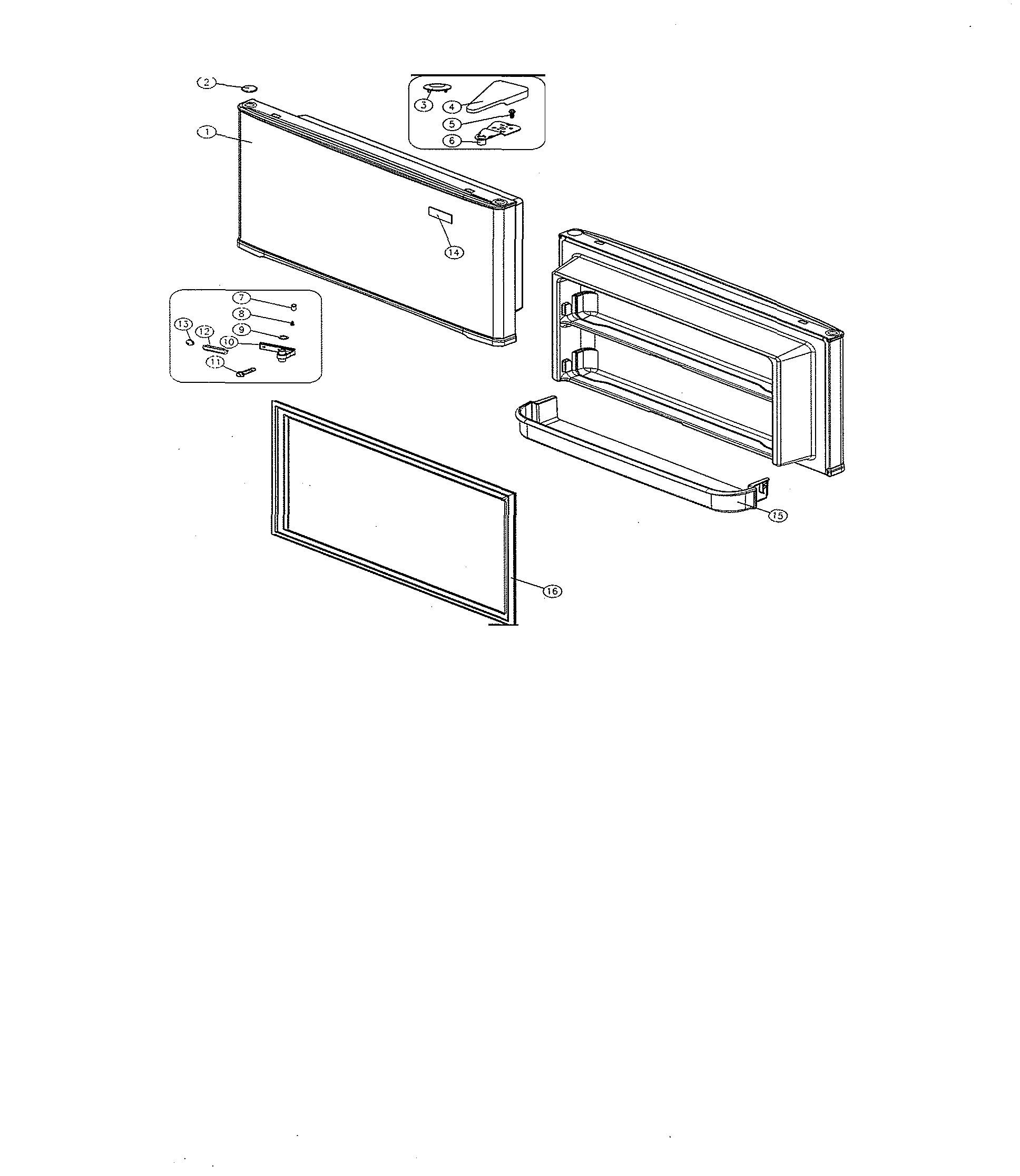 Freezer door