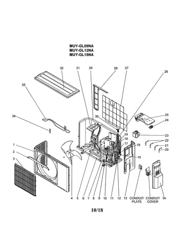 Muy-gl09/12/15na-outdoor unit/electrical & functional parts