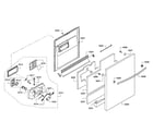 Bosch SHX45P05UC/62 door/dispenser diagram