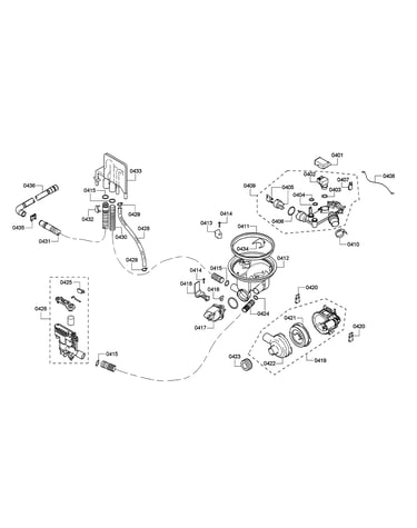 Heater/pump/water inlet