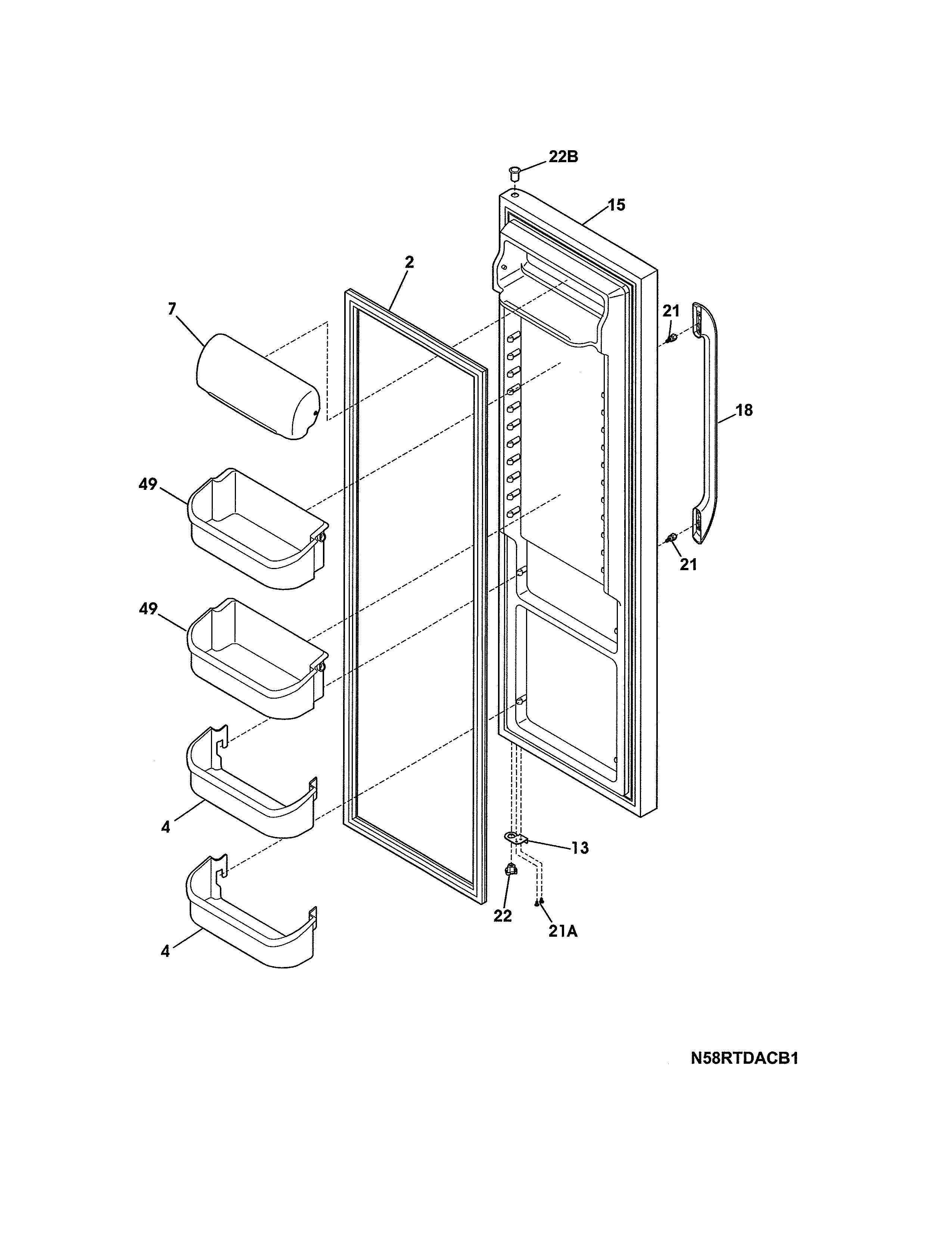 Refrigerator door