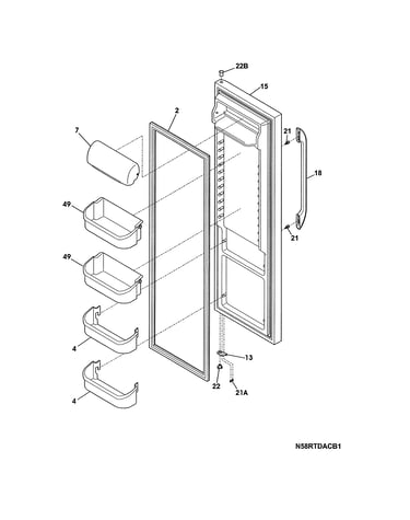 Refrigerator door