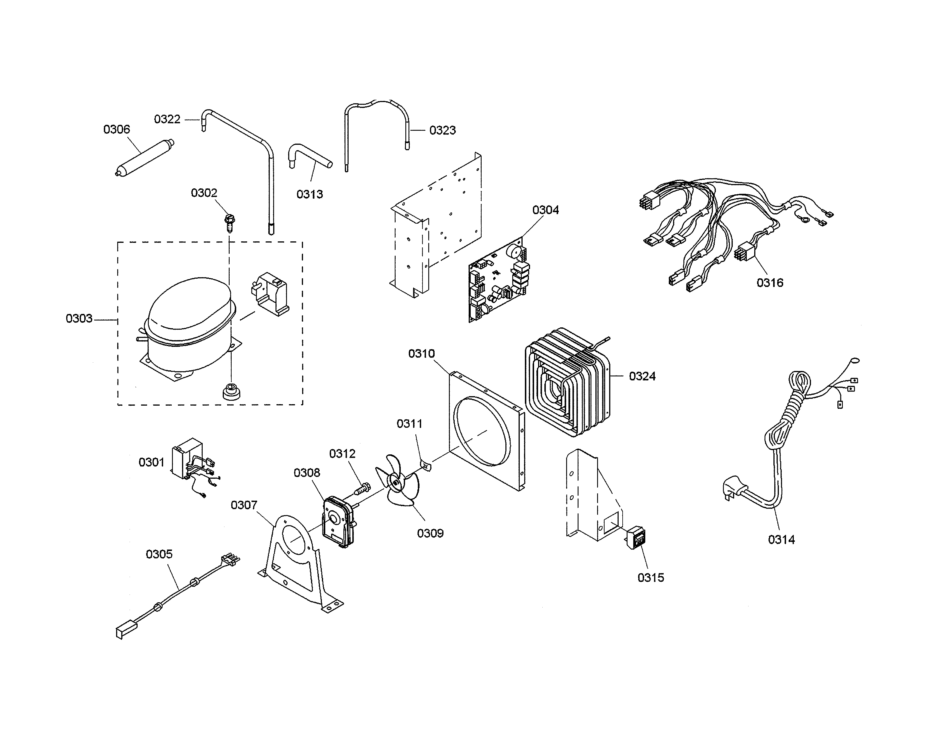 COMPRESSOR/CONTROL BOARD/CONDENSER