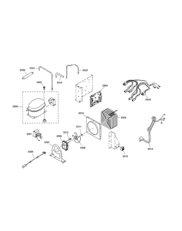 Compressor/control board/condenser