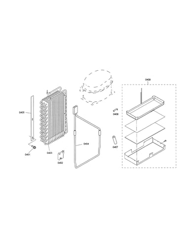 Evaporator/drain pan