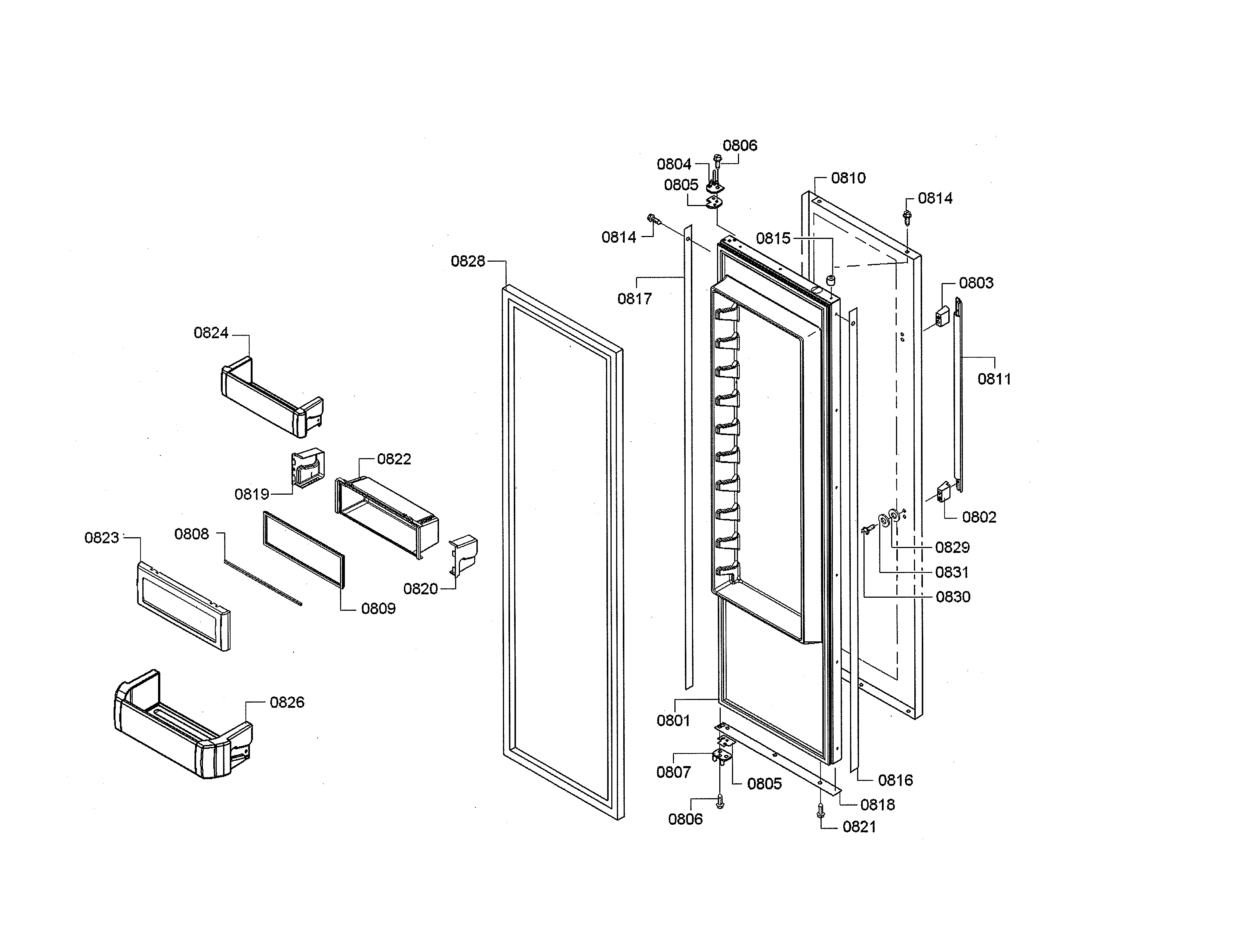 Refrigerator door