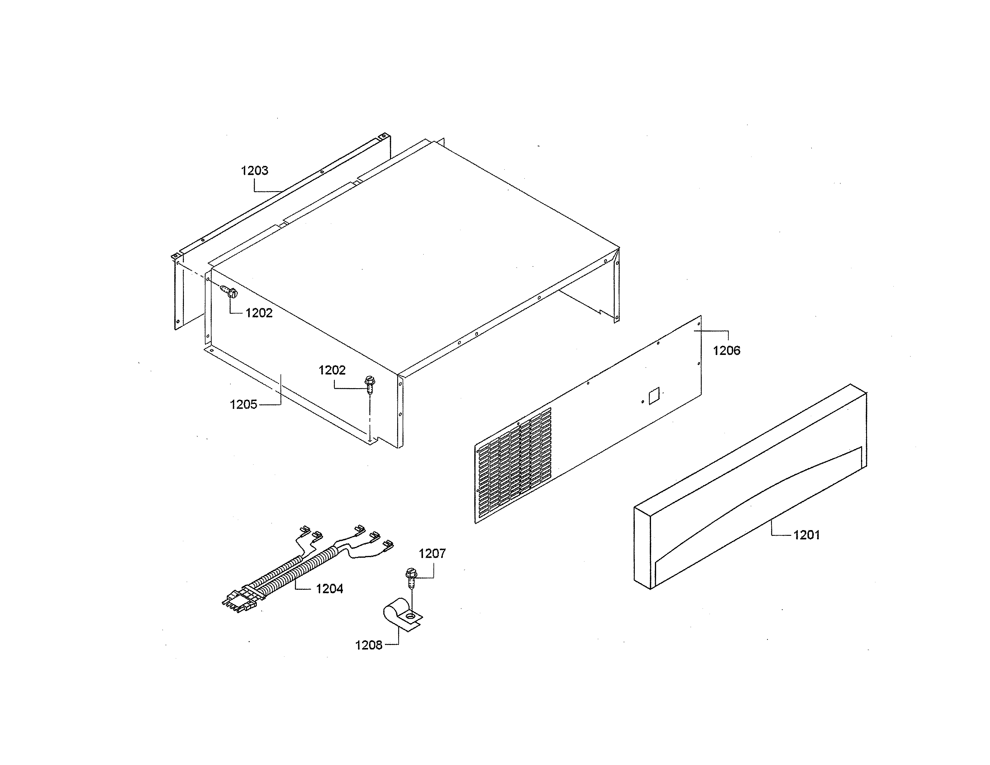 Wire assembly/top grill