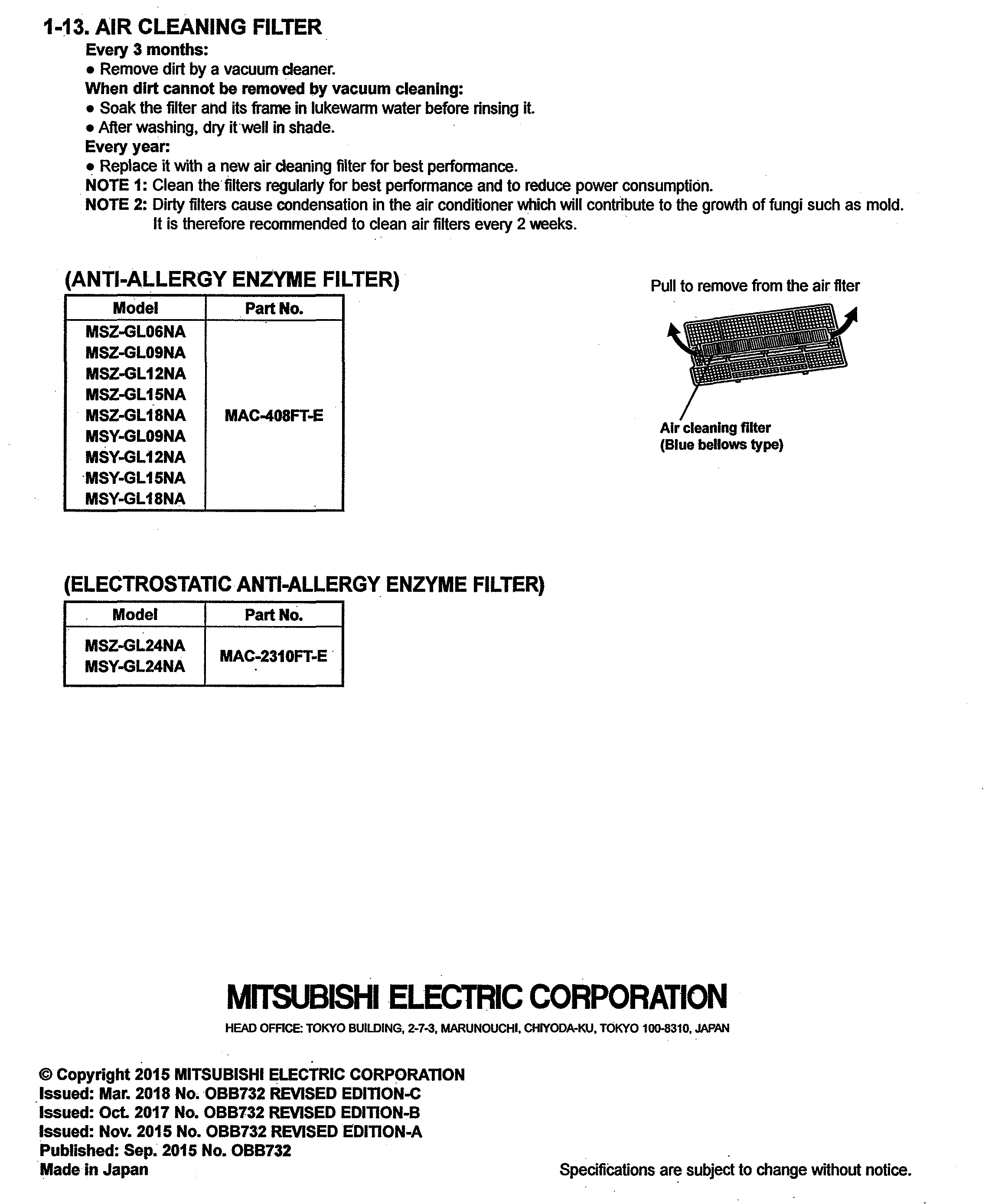 AIR CLEANING FILTERS
