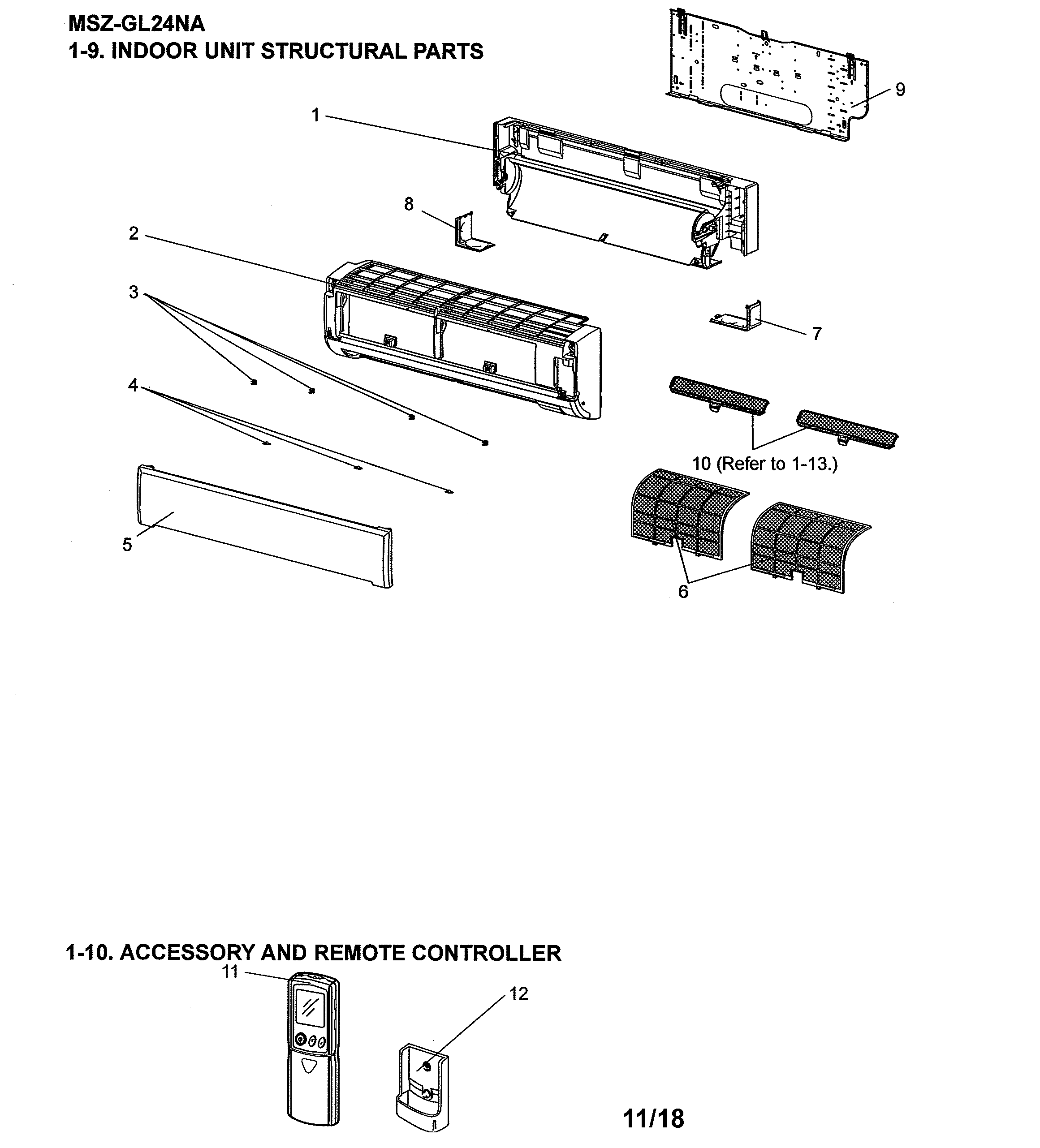 INDOOR UNIT STRUCTURAL PARTS/ACCESSORY/REMOTE