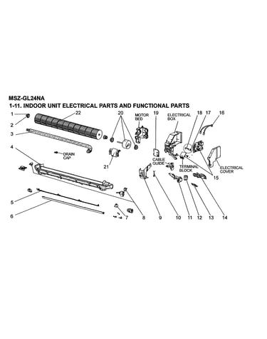 Indoor unit electrical & functional parts