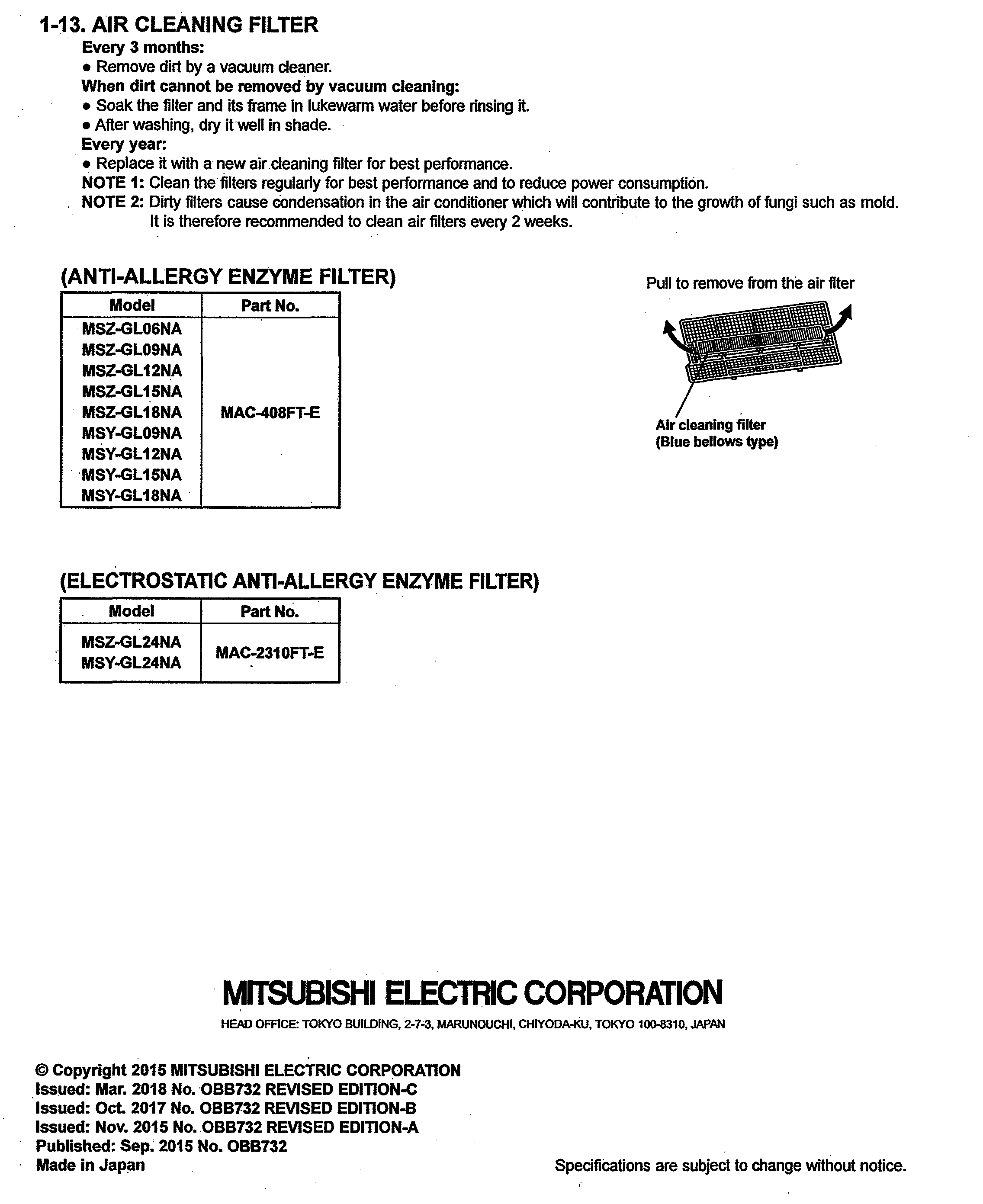 AIR CLEANING FILTERS
