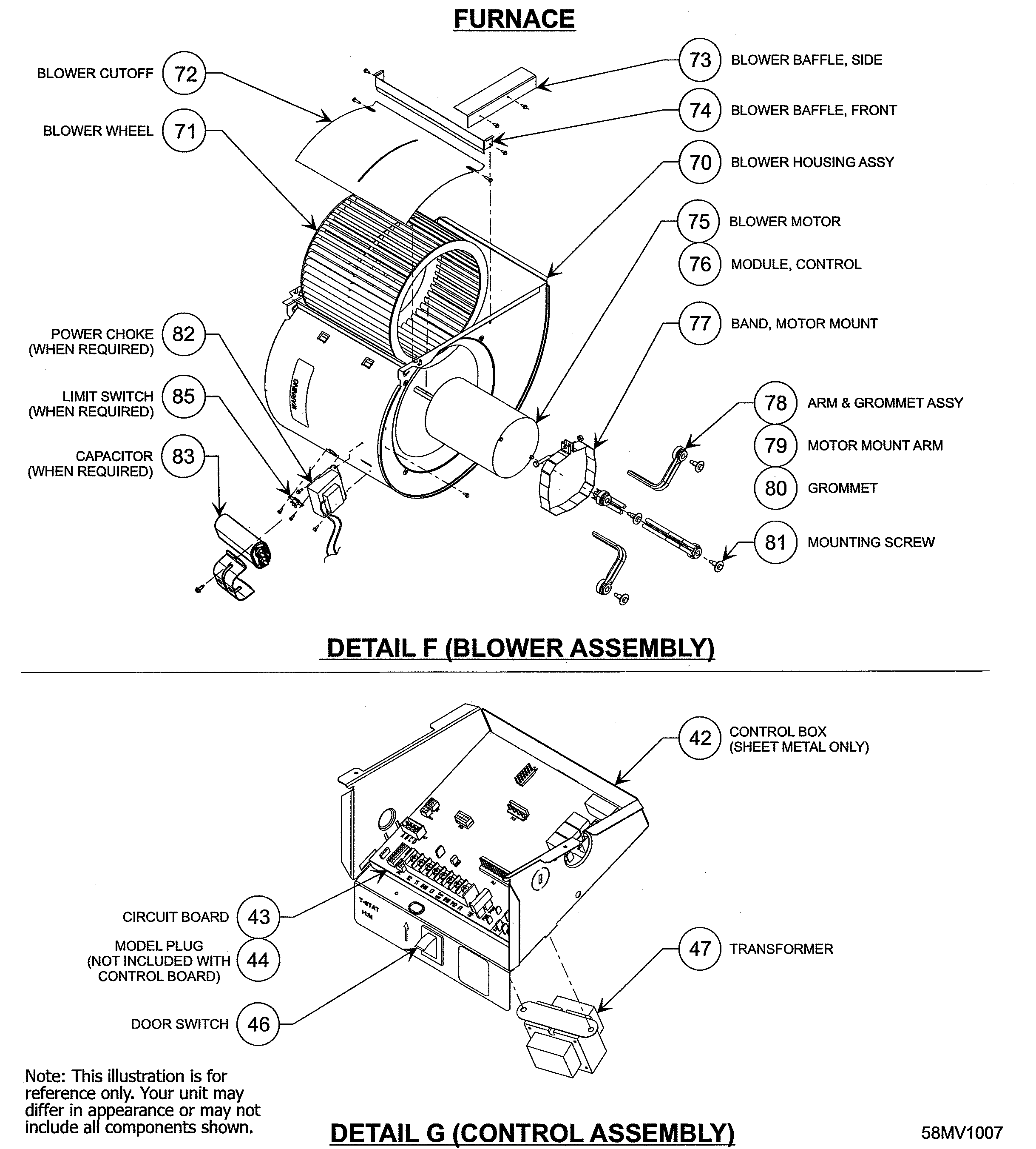 Blower & control assembly
