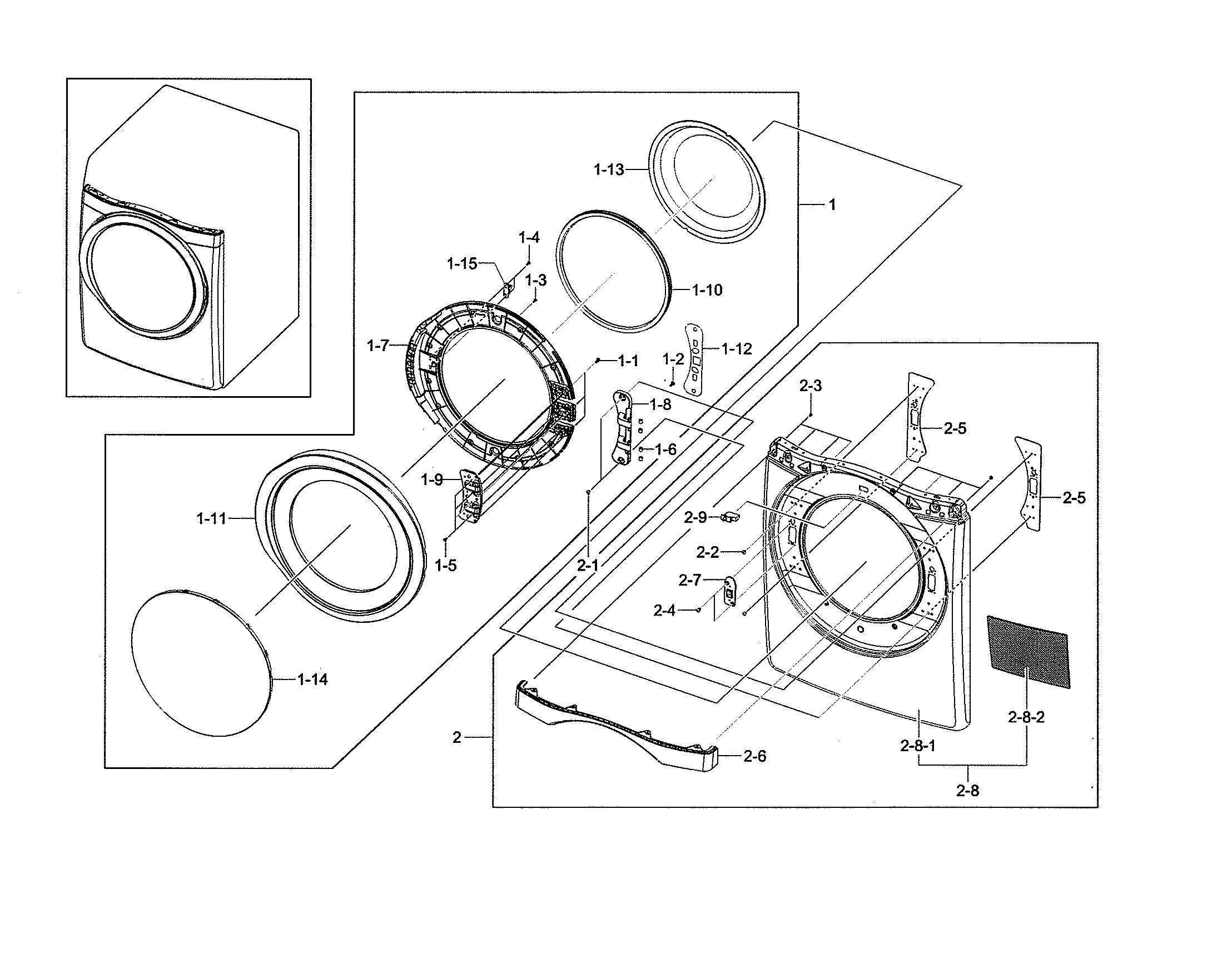FRONT & DOOR ASSEMBLY