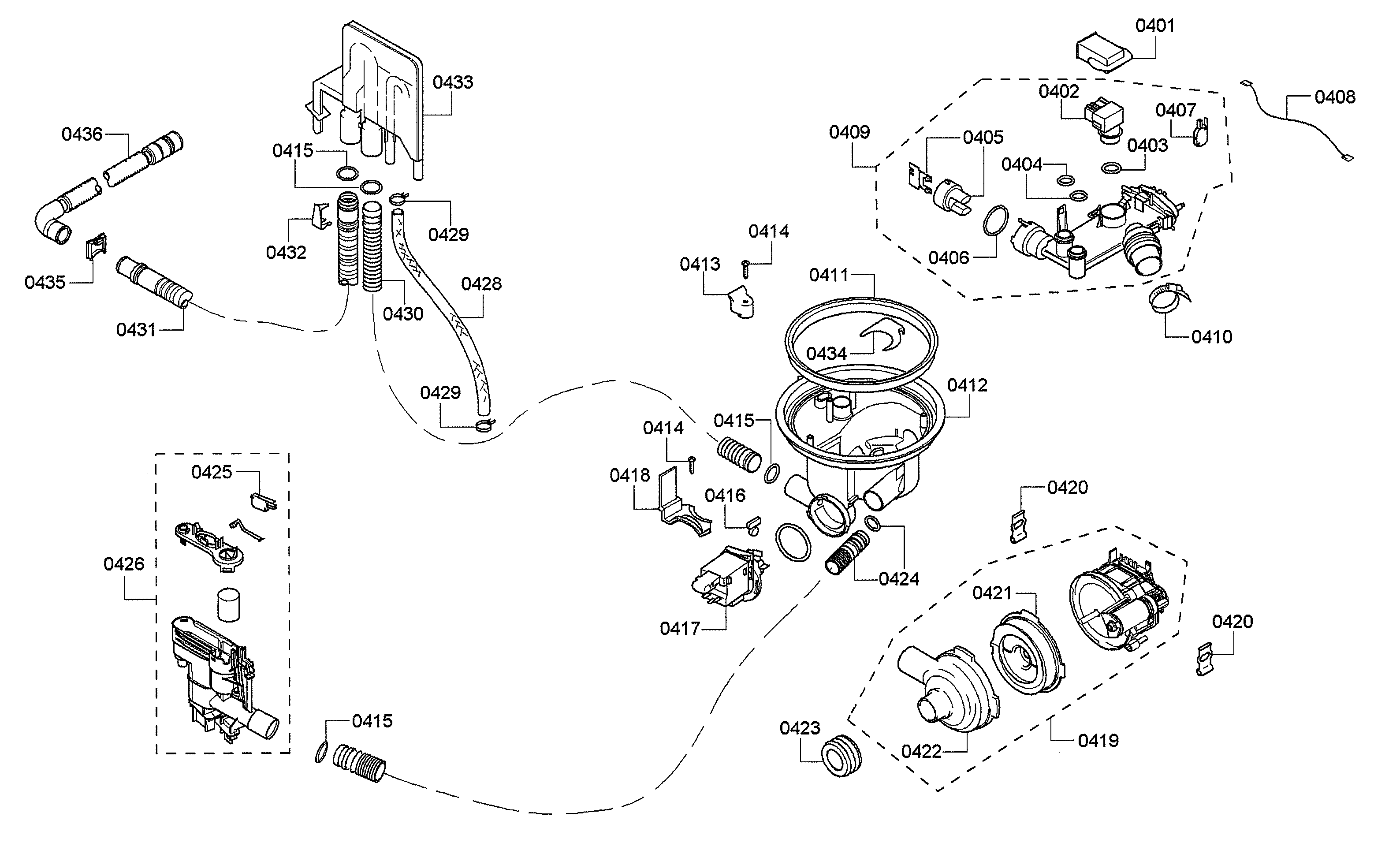 Pump/heater/sump