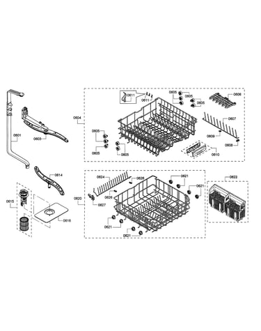 Spray arms/racks