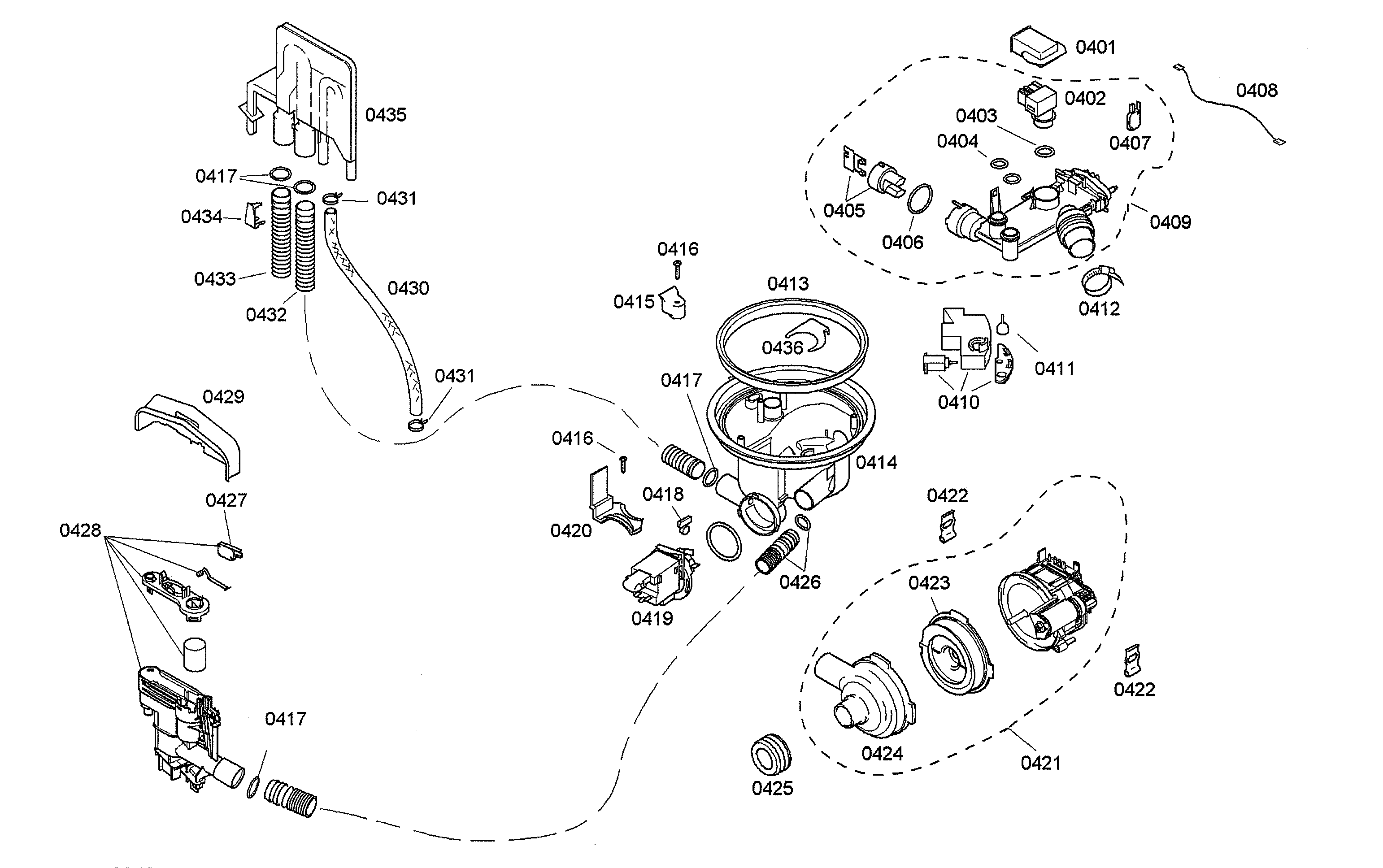 Pump/heater/sump