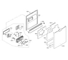 Bosch SHE43RF6UC/64 dispenser/door diagram