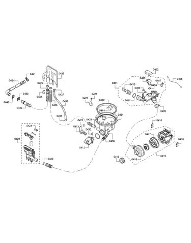 Heater/pump/water inlet