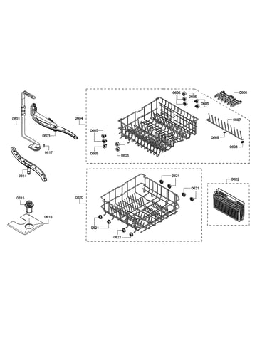 Spray arms/racks