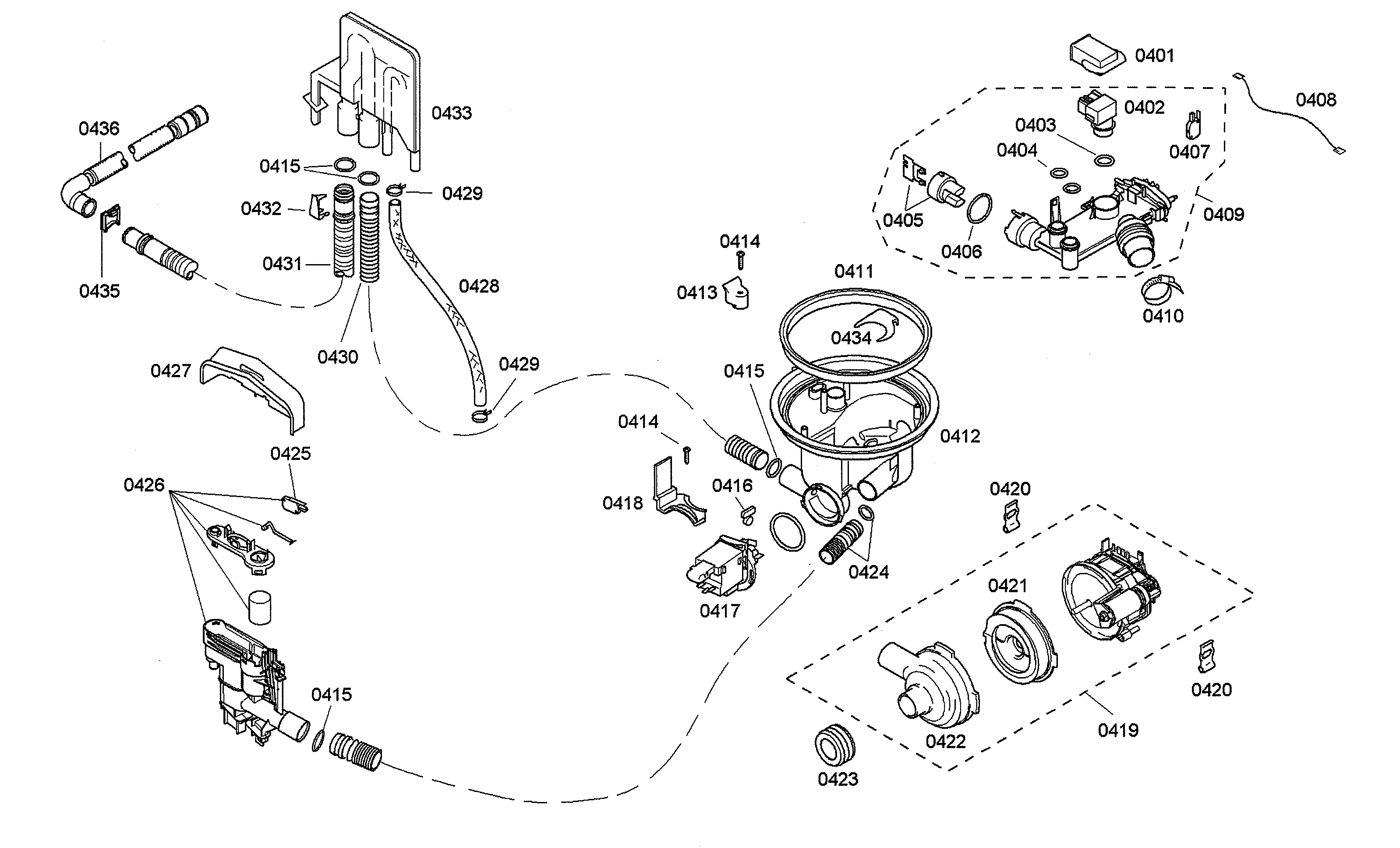 Pump/heater/sump
