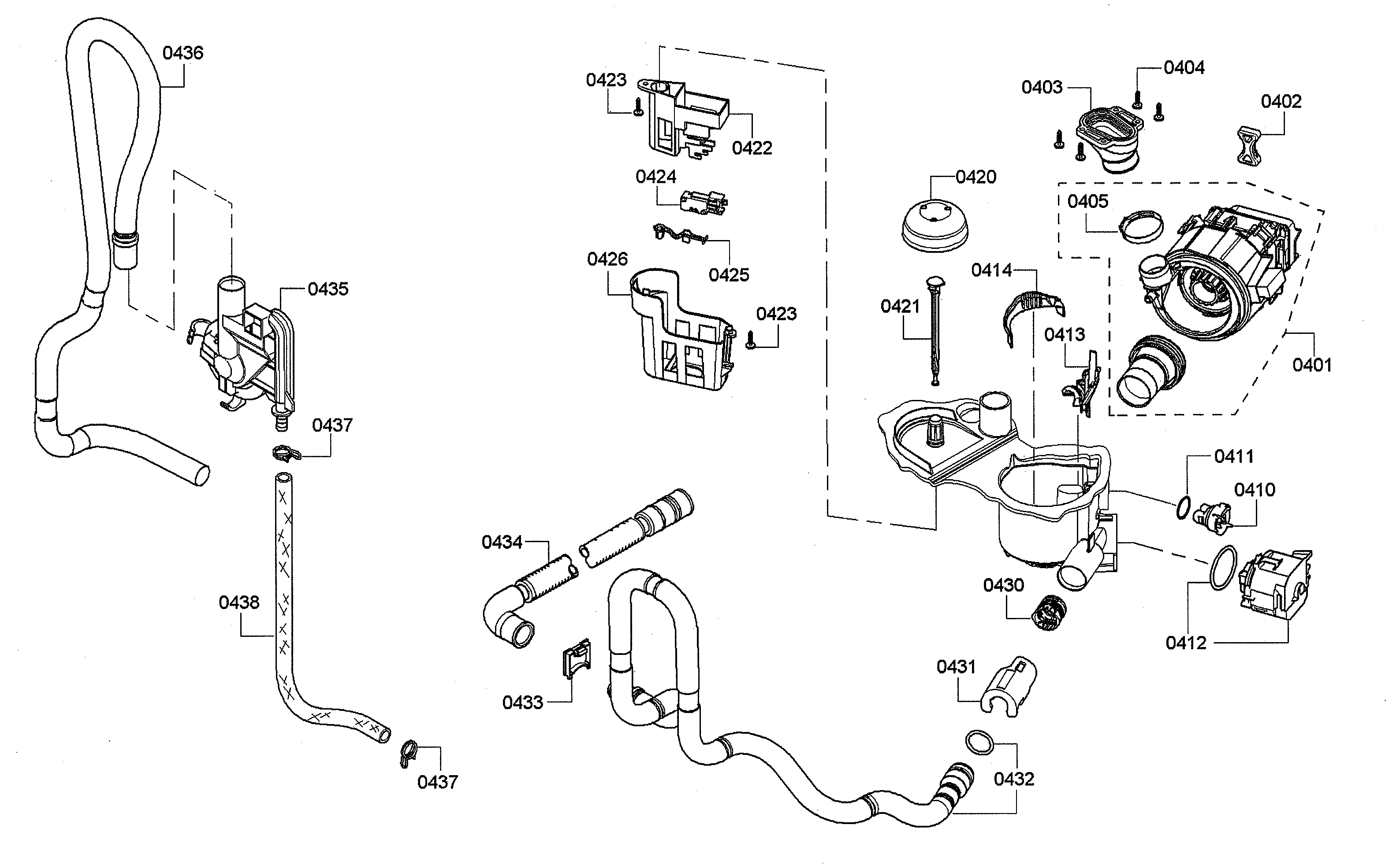 Heat pump/water inlet
