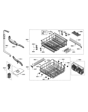 Racks/spray arms