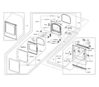 Samsung DVE50M7450W/A3-00 front frame & door diagram