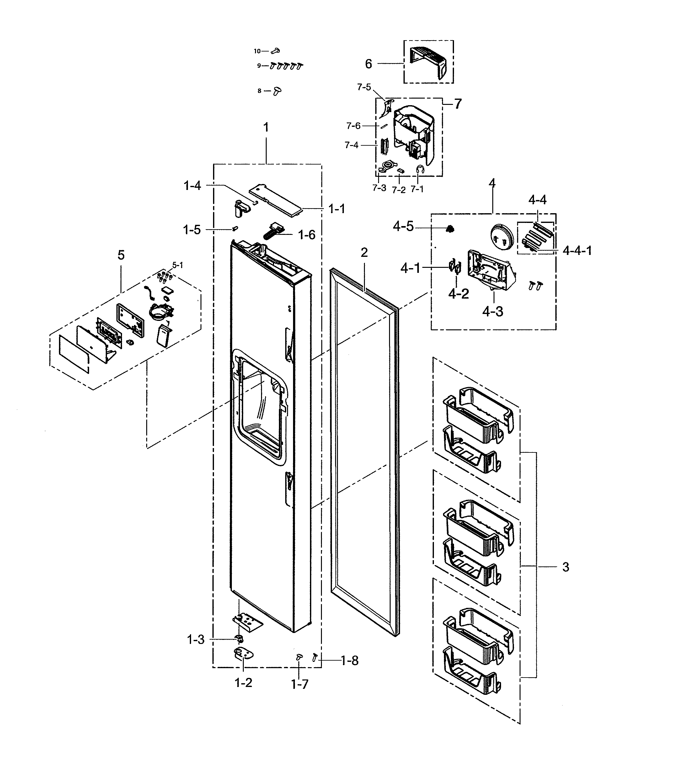 Freezer door