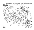 Whirlpool LTG6234DZ0 washer/dryer control panel parts diagram