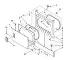 Whirlpool LTG6234DZ0 dryer front panel & door parts diagram