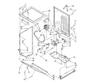 Whirlpool LTG6234DZ0 dryer cabinet & motor parts diagram