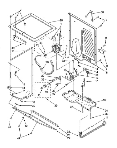 Dryer cabinet & motor parts