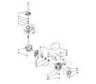 Whirlpool LTG6234DQ0 brake/clutch/gearcase/motor/pump diagram