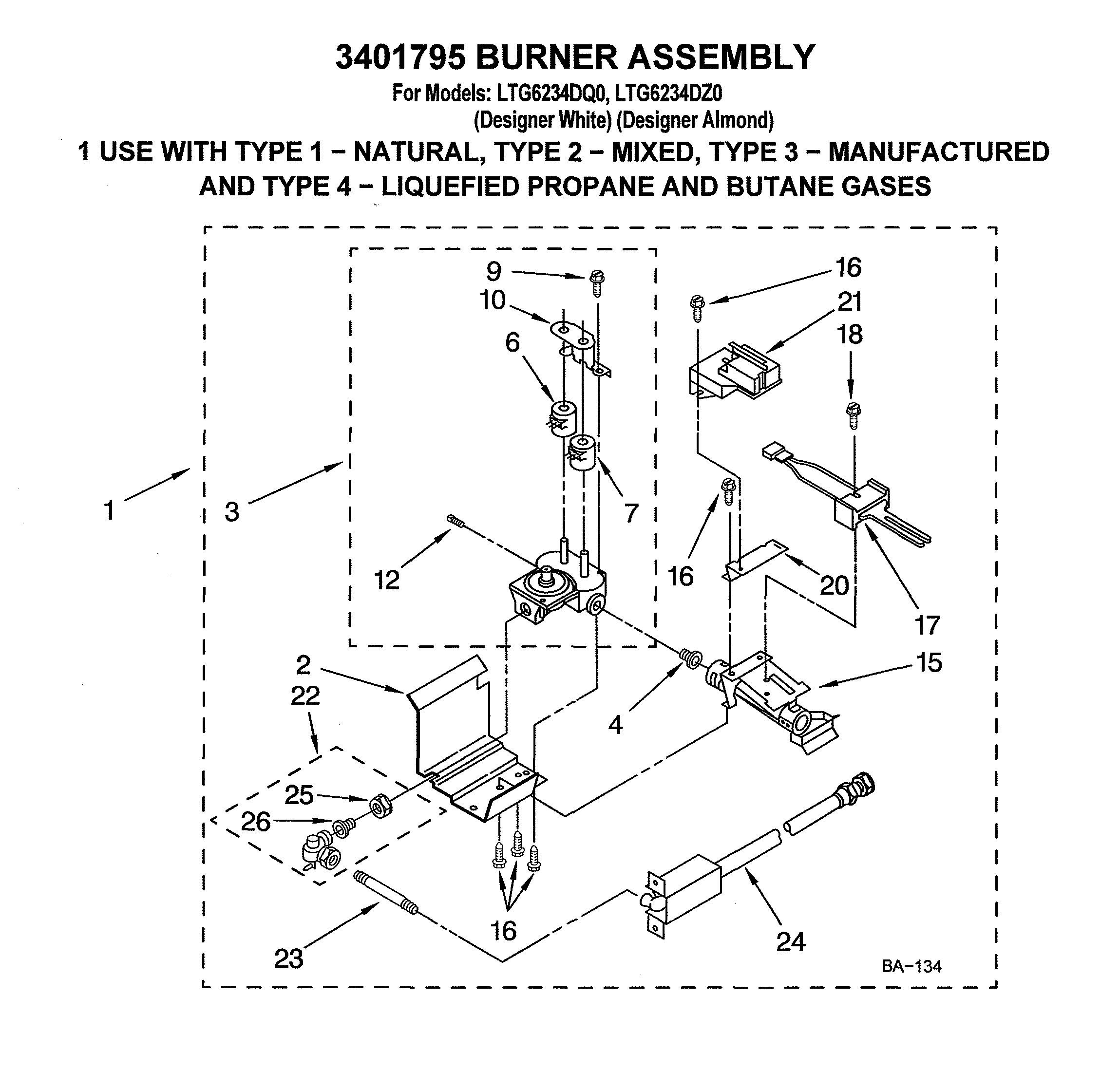 3401795 burner assembly