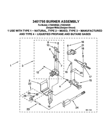 3401795 burner assembly