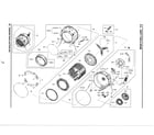 Samsung WF407ANW/XAA-00 tub & drum diagram