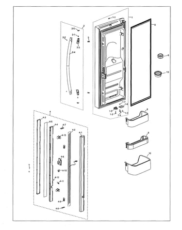 Left refrigerator door
