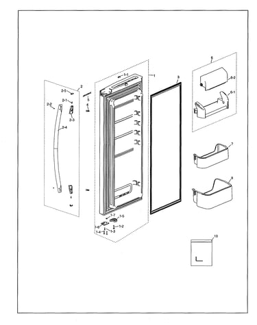 Right refrigerator door