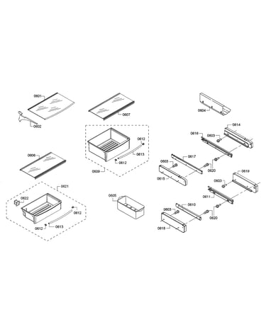 Crisper pans/shelves