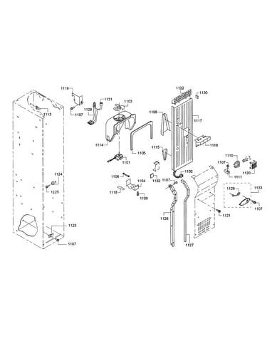 Air duct/fan motor