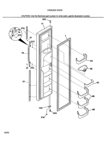 Freezer door