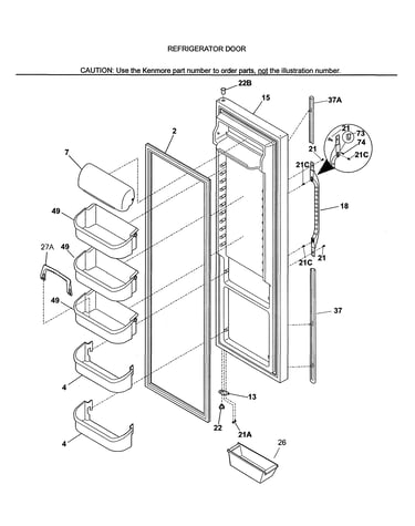 Refrigerator door
