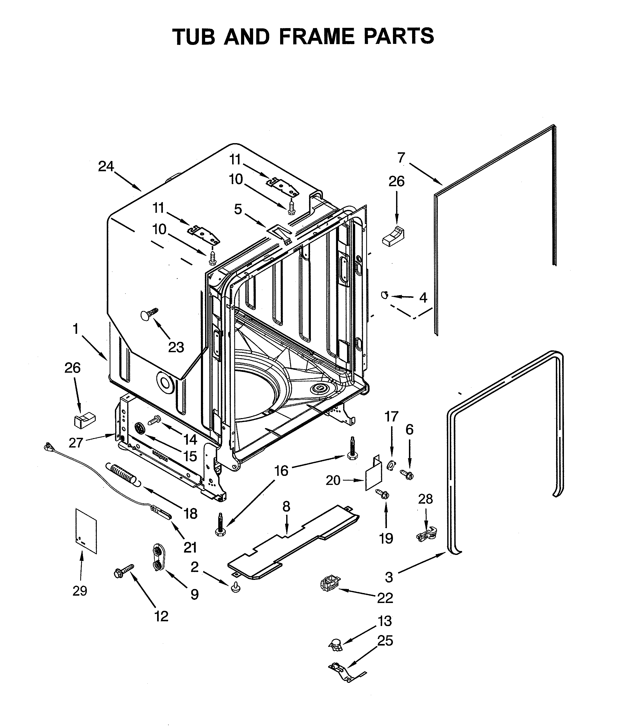 Tub & frame