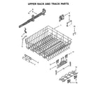 Jenn-Air JDB8200AWS3 upper rack & track diagram