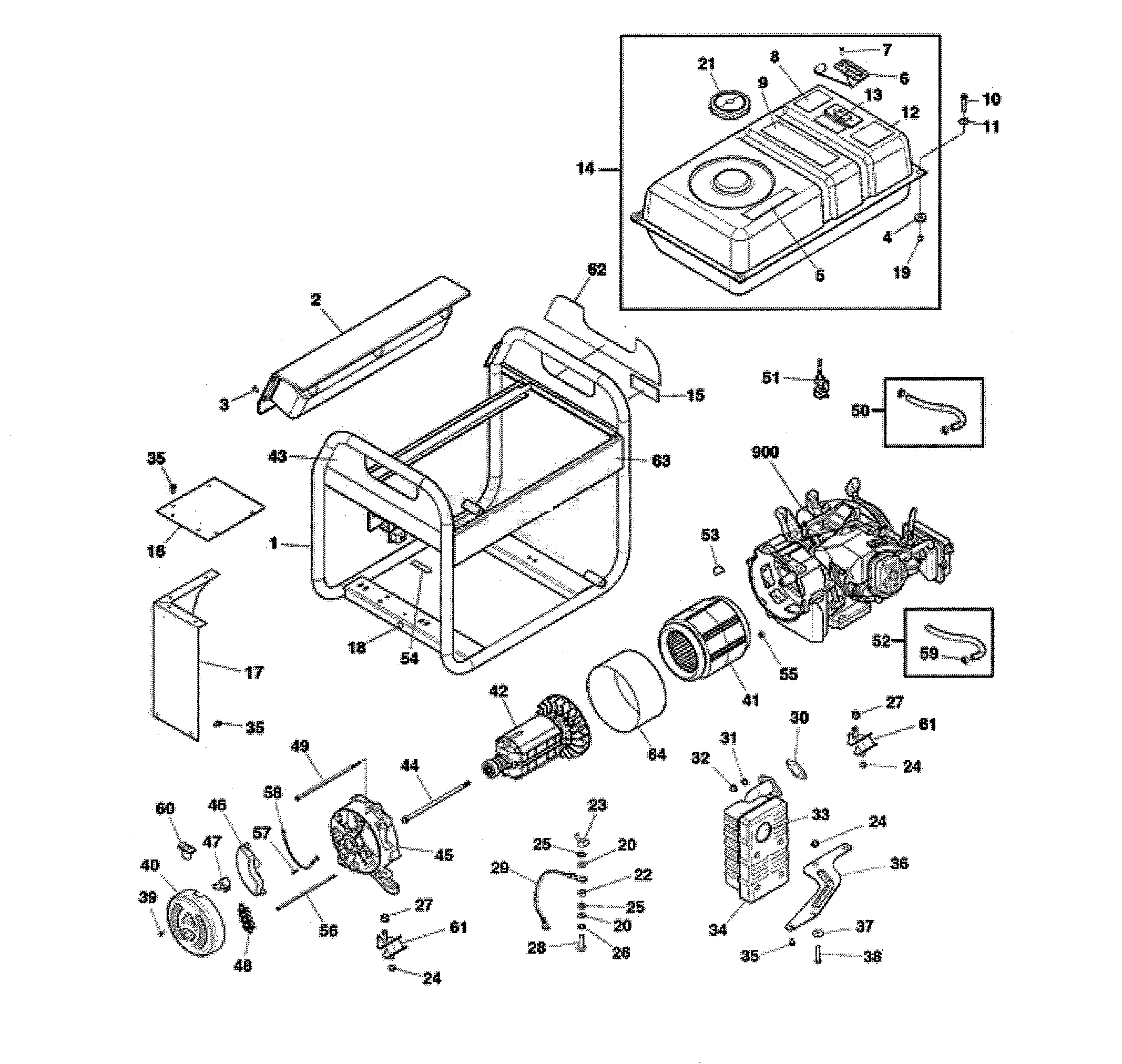 Honda Generator Eu2200i Rburetor Kit With Air Filter 63584 For Predator  3500 Watts Inverter Honda EU3000IS Generator Honda Eu3000 Generator Parts  Diagram, image size:2134x2024