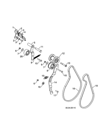 Engine pulley/drive & impeller belts