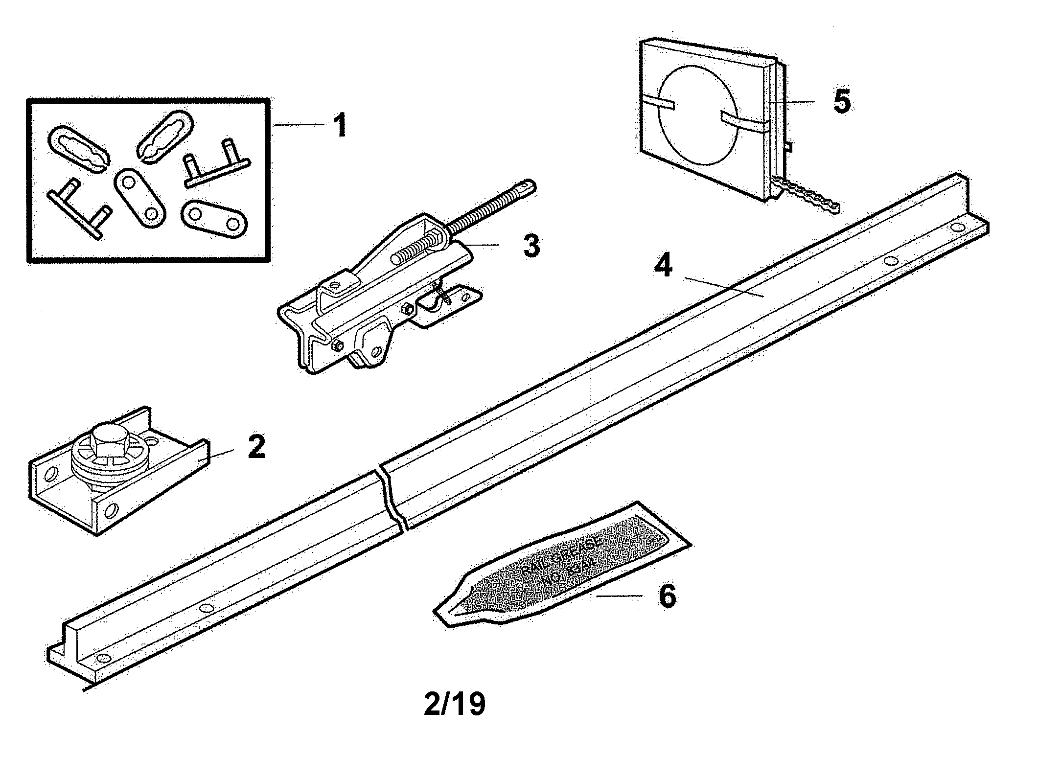 Rail assembly parts