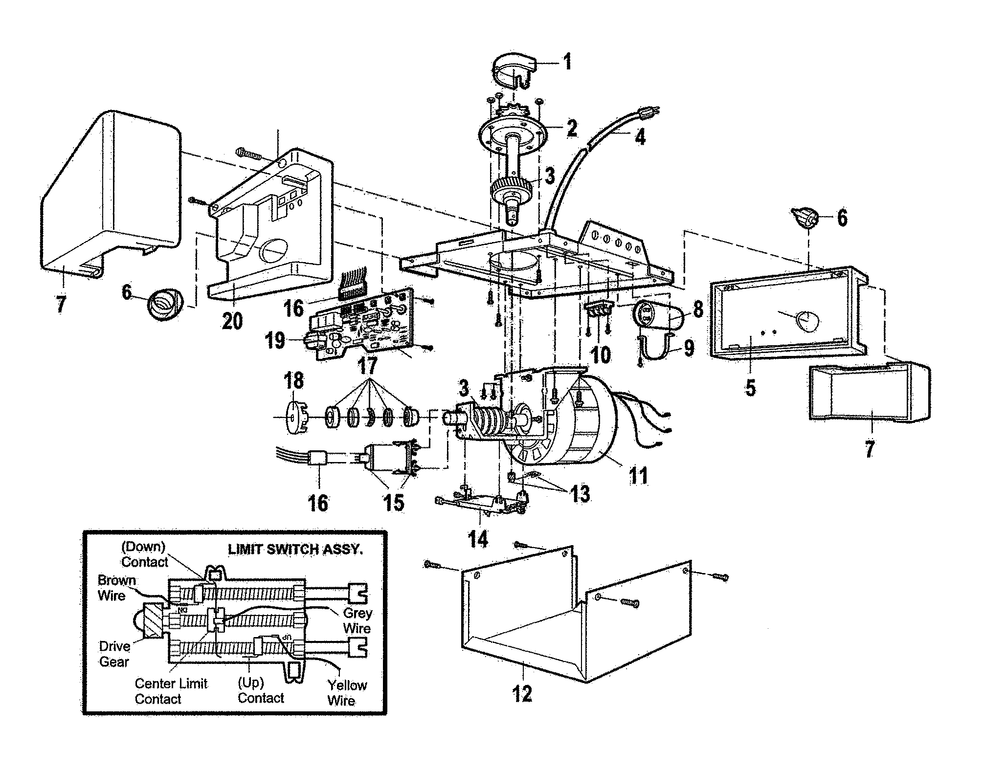 Motor unit assembly parts