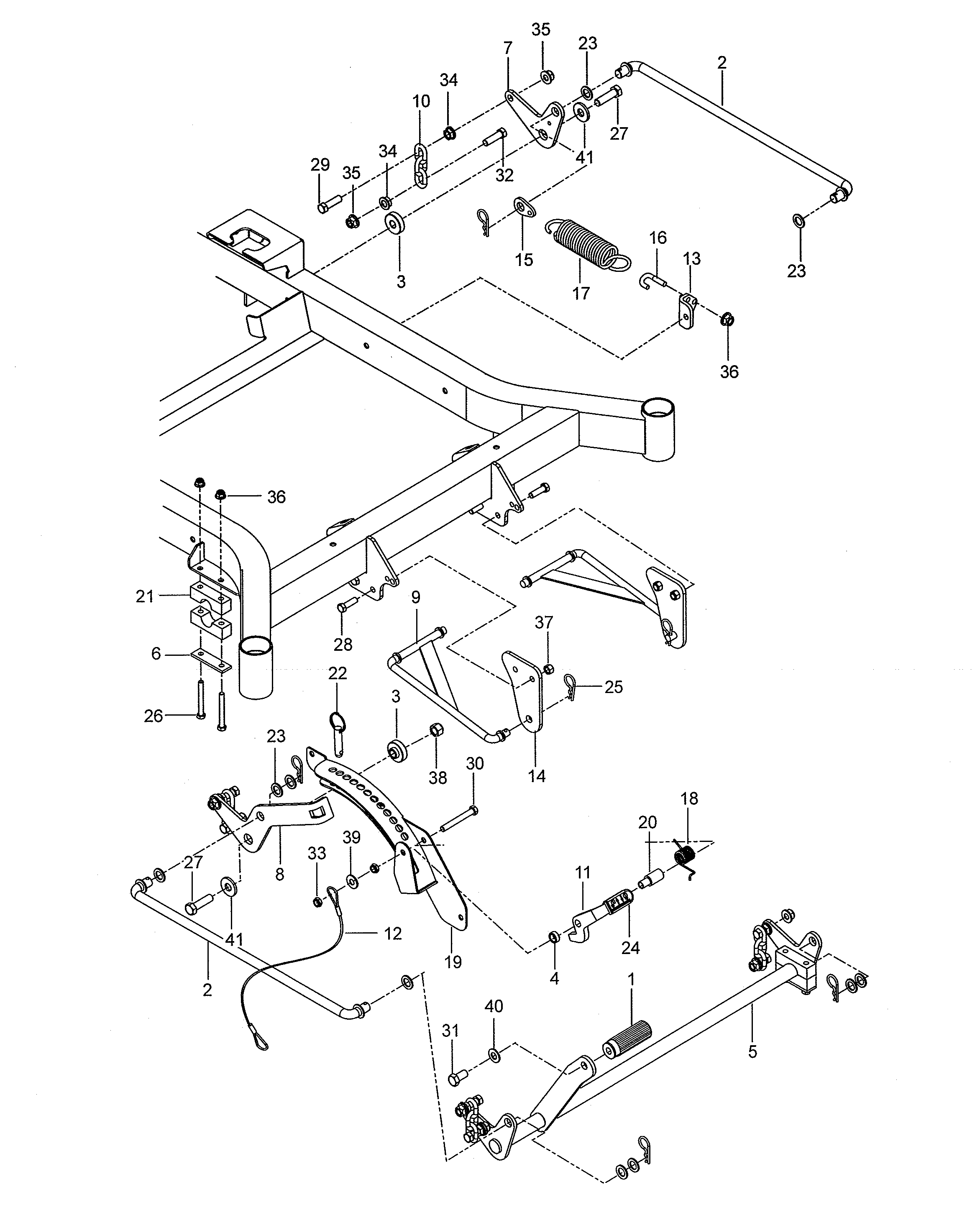 Mower lift/deck lift